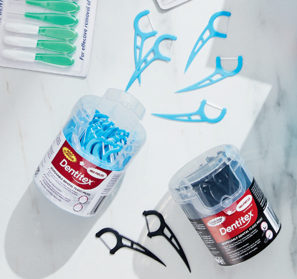 Disposable dental flossers 100pk offer at ALDI