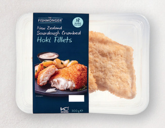 ALDI The fishmonger new zealand sourdough crumbed hoki fillets 300g offer