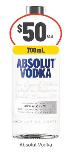 IGA Liquor Absolut Vodka offer