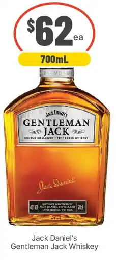IGA Liquor Jack Daniel's Gentleman Jack Whiskey offer