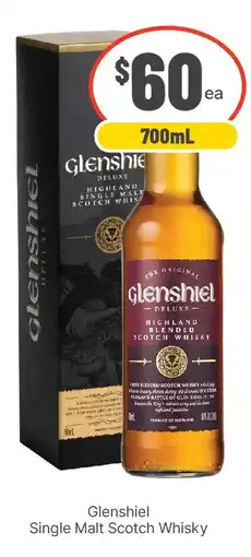 IGA Liquor Glenshiel Single Malt Scotch Whisky offer