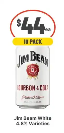 IGA Liquor Jim Beam White 4.8% Varieties offer