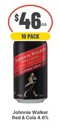 IGA Liquor Johnnie Walker Red & Cola 4.6% offer