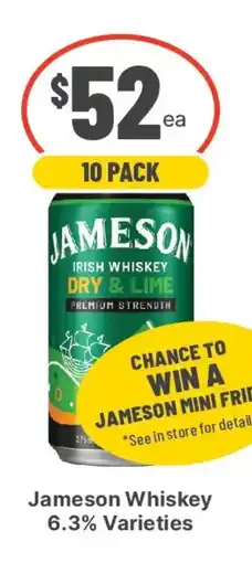 IGA Liquor Jameson Whiskey 6.3% Varieties offer