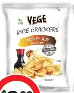 Coles Vege Crackers Honey Soy Flavoured offer