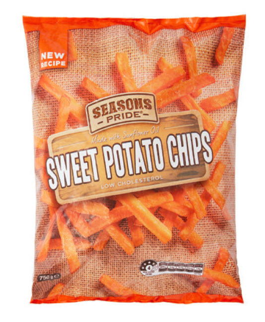 Seasons pride sweet potato chips 750g offer at ALDI