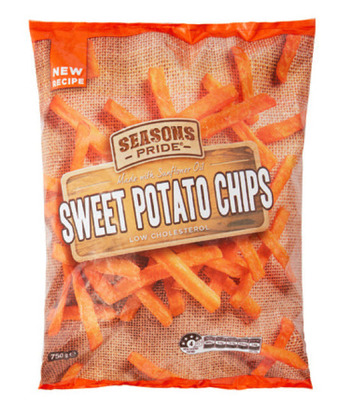 ALDI Seasons pride sweet potato chips 750g offer