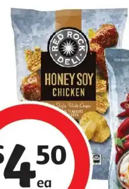 Coles Red Rock Deli Honey Soy Chicken Potato Chips offer