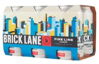 ALDI Brick lane fine line lager 6 x 330ml or 24 x 330ml offer