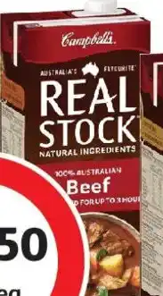 Coles Campbell's Real Stock Beef offer