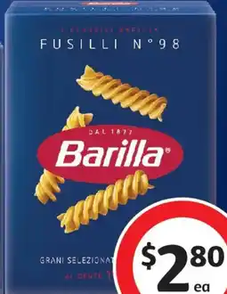 Coles Barilla Pasta Fusilli offer