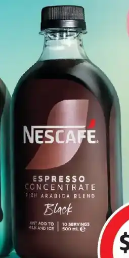 Coles Nescafe Espresso Coffee Concentrate Black offer