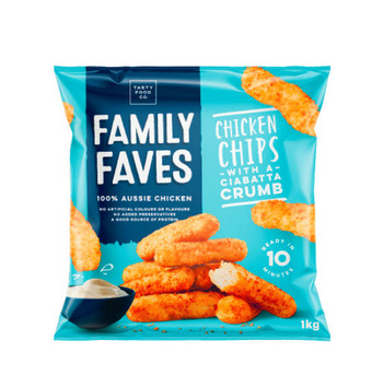 Coles Family faves chicken tenders or chips 1kg offer