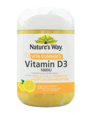 Coles Nature’s way adult vita gummies d3 1000iu 120 pack offer