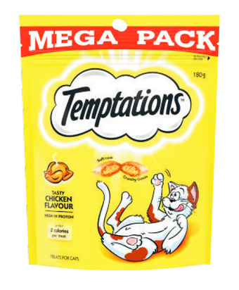 Coles Temptations cat treats 180g offer