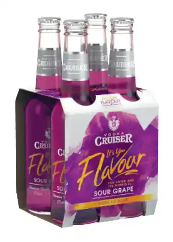 Liquorland Vodka cruiser sour grape 275ml offer