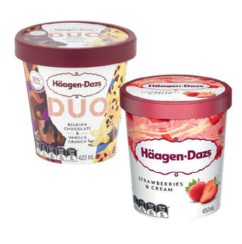 Coles Häagen-dazs ice cream tub 457ml offer