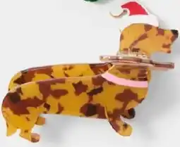 Kmart Brown Christmas Dachshund Claw Hair Clip offer