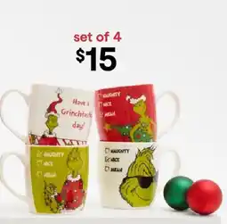 Kmart Set of 4 the grinch mugs offer