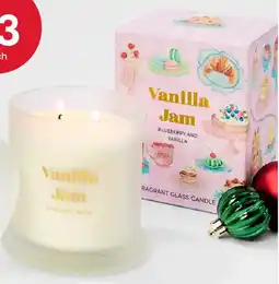 Kmart Vanilla Jam Fragrant Glass Boxed Candle offer