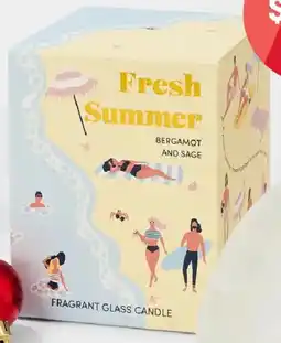 Kmart Fresh Summer Bergamot and Sage Fragrant Glass Boxed Candle offer