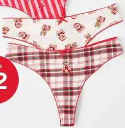 Kmart Cotton Ribbed Christmas G-String Briefs offer