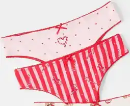 Kmart Cotton Ribbed Christmas Cheeky Bikini Briefs offer
