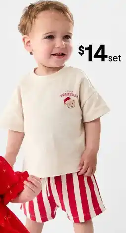 Kmart Christmas Short Sleeve T-shirt and Shorts Set offer