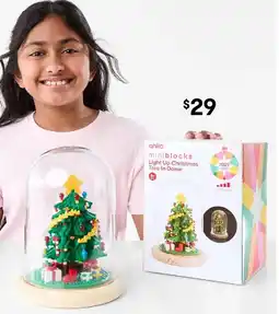 Kmart Mini Blocks: Light Up Christmas Tree In Dome offer