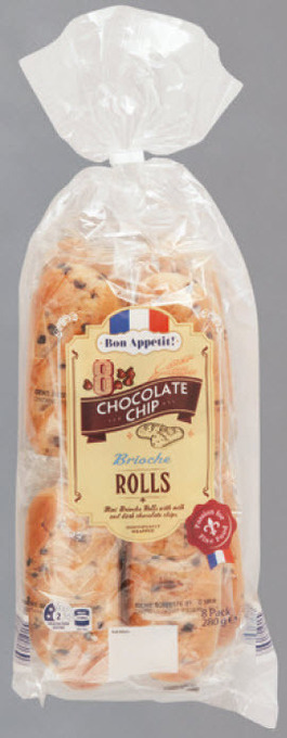 Bon appétit! mini brioche choc chip rolls 8pk/280g