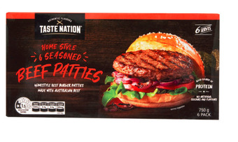 Taste nation beef patties 6pk/750g