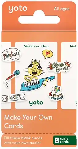 Kmart 5 Pack Yoto Make Your Own Content Cards offer