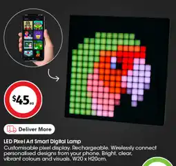 Coles Led pixel art smart digital lamp offer
