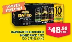 SipnSave Hard rated alcoholic mixed pack 4.5% offer