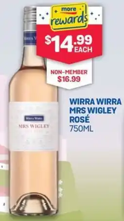 SipnSave Wirra wirra mrs wigley rosé offer