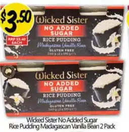 NQR Wicked Sister No Added Sugar Rice Pudding Madagascan Vanilla Bean offer