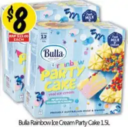 NQR Bulla Rainbow Ice Cream Party Cake offer