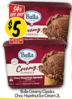 NQR Bulla Creamy Classics Choc Hazelnut Ice Cream offer