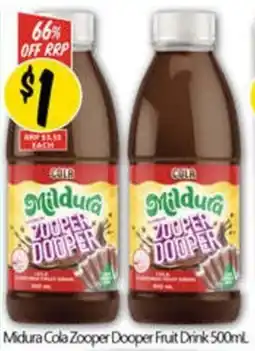 NQR Midura Cola Zooper Dooper Fruit Drink offer