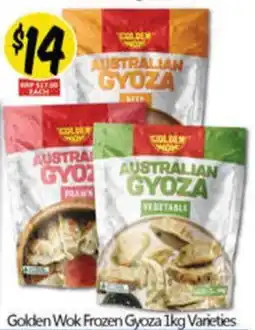 NQR Golden Wok Frozen Gyoza Varieties offer