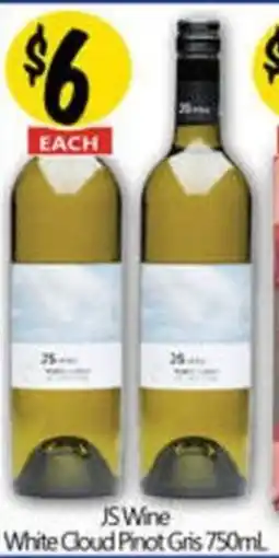 NQR JS Wine White Cloud Pinot Gris offer