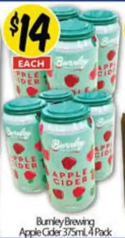 NQR Burnley Brewing Apple Cider offer