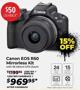 Teds Cameras Canon eos r50 mirrorless kit offer