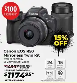 Teds Cameras Canon eos r50 mirrorless twin kit offer