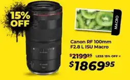 Teds Cameras Canon RF 100mm F2.8 L ISU Macro offer