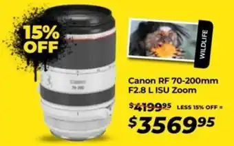 Teds Cameras Canon rf 70-200mm f2.8 l isu zoom offer