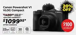 Teds Cameras Canon powershot v1 vlog compact offer
