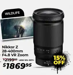 Teds Cameras Nikkor z 28-400mm f4.8 vr zoom offer