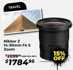 Teds Cameras Nikkor Z 14-30mm F4 S Zoom offer