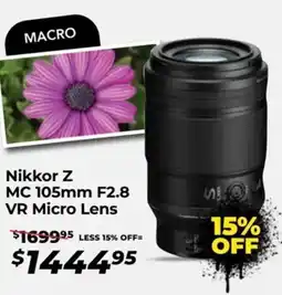 Teds Cameras Nikkor Z MC 105mm F2.8 VR Micro Lens offer